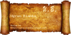 Ugron Bianka névjegykártya